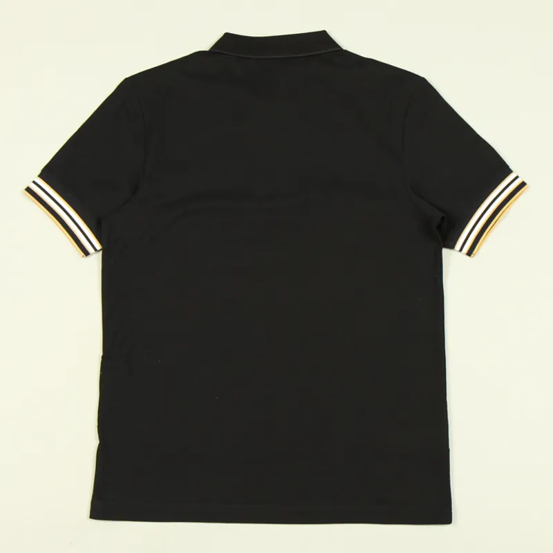Fred Perry Striped Cuff Polo Shirt - Black-2